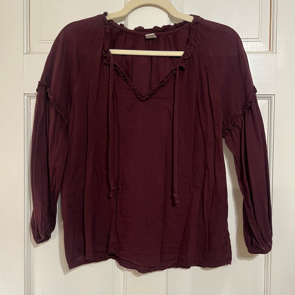 Old Navy Deep Burgundy Blouse